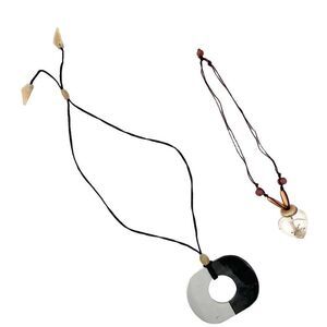 Contemporary Design Necklace Bundle of 2